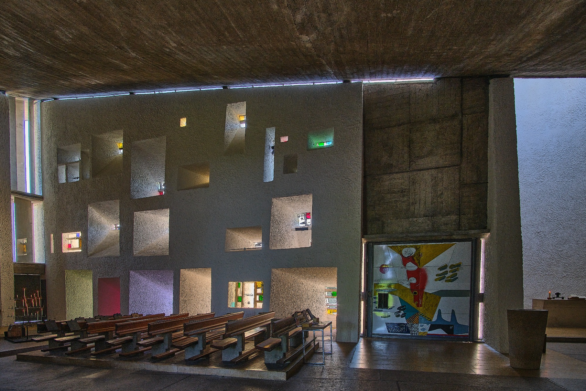 Die Wand aus Licht, von innen gesehen